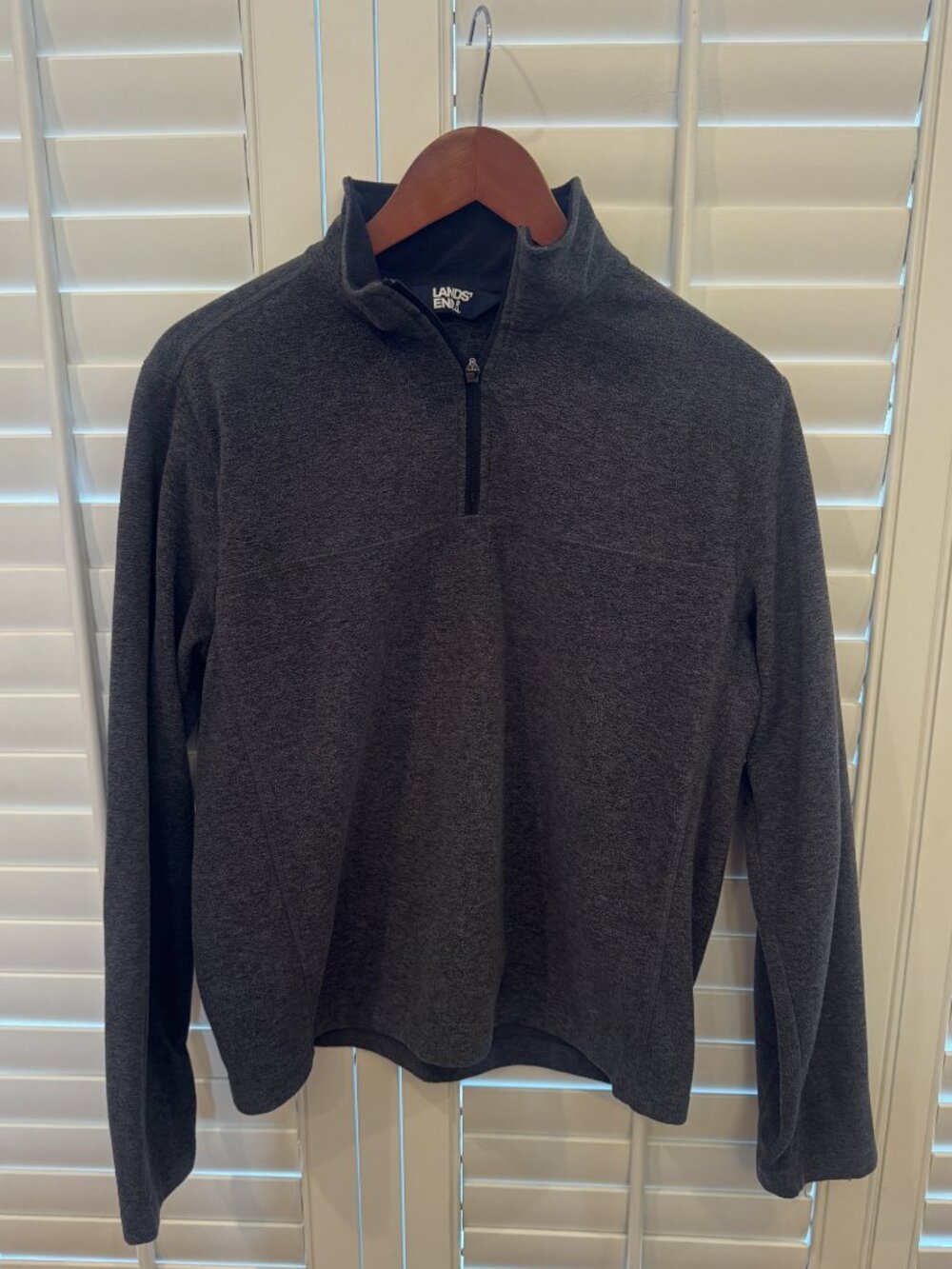 Land's End Charcoal Gray 1/4 Zip - Friday Football